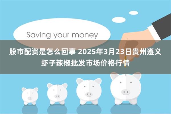 股市配资是怎么回事 2025年3月23日贵州遵义虾子辣椒批发市场价格行情